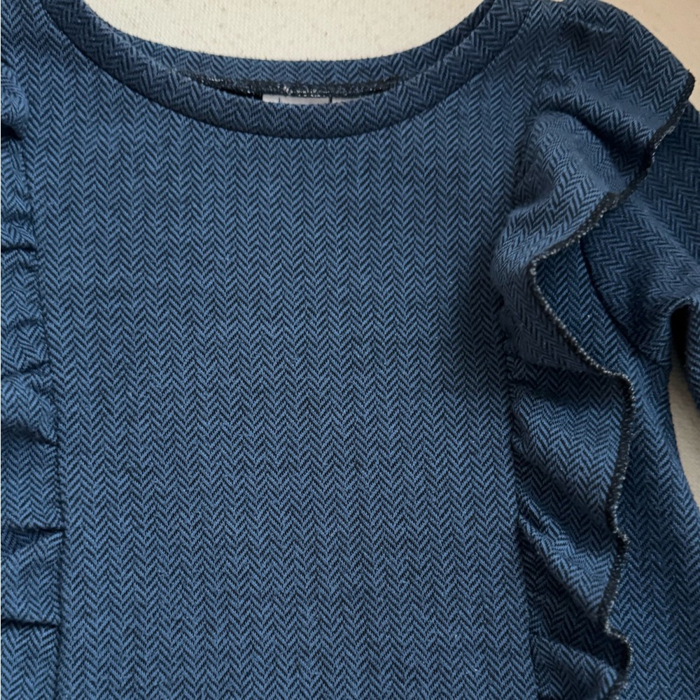 Deux par Deux Navy Ruffle Dress - Picture 5 of 6